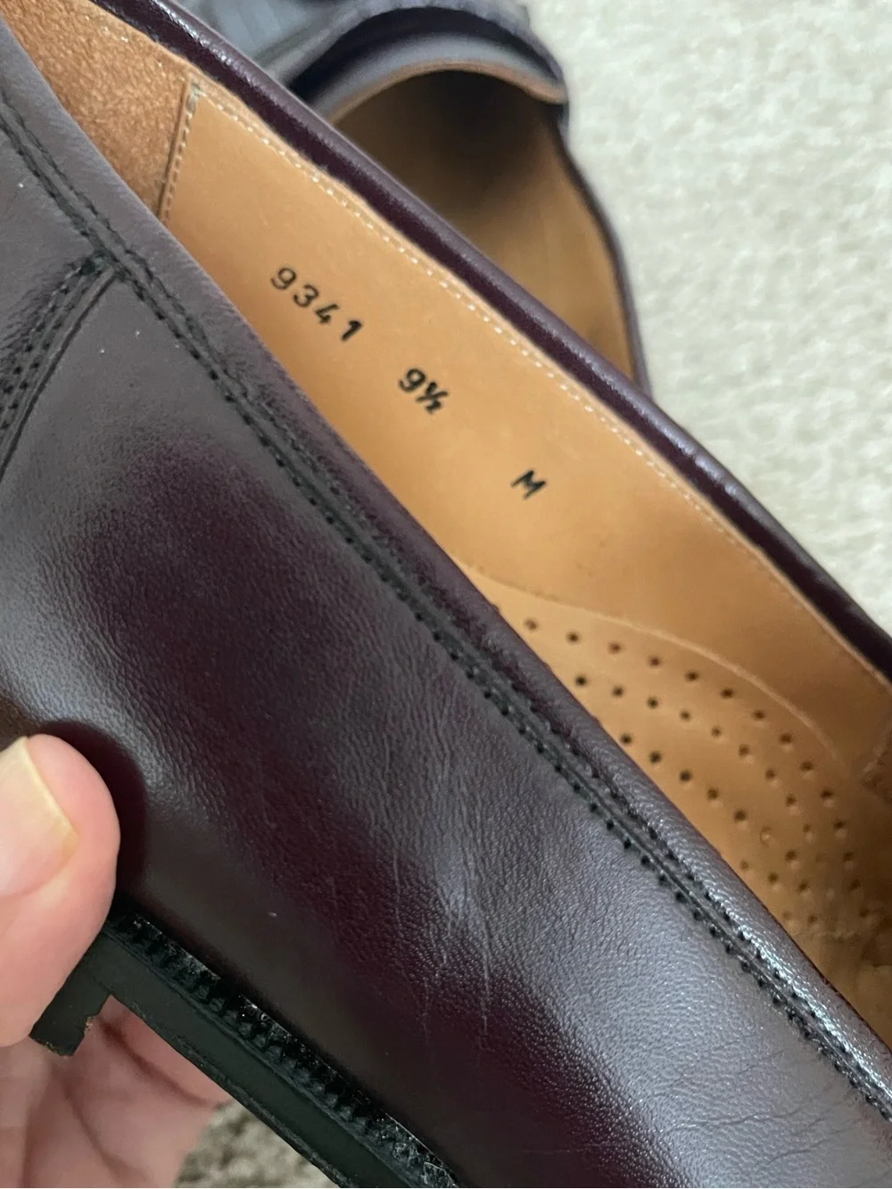 Men's Magnanni Dress Loafer 9341 Burgundy Tassels Kiltie Size 10 W Made in Spain
